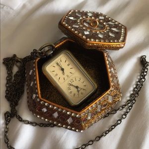 Jewelry box with a vintage watch